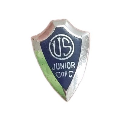 Vintage US Junior Chamber of Commerce Member Blue & Silver Lapel Pin Screwback