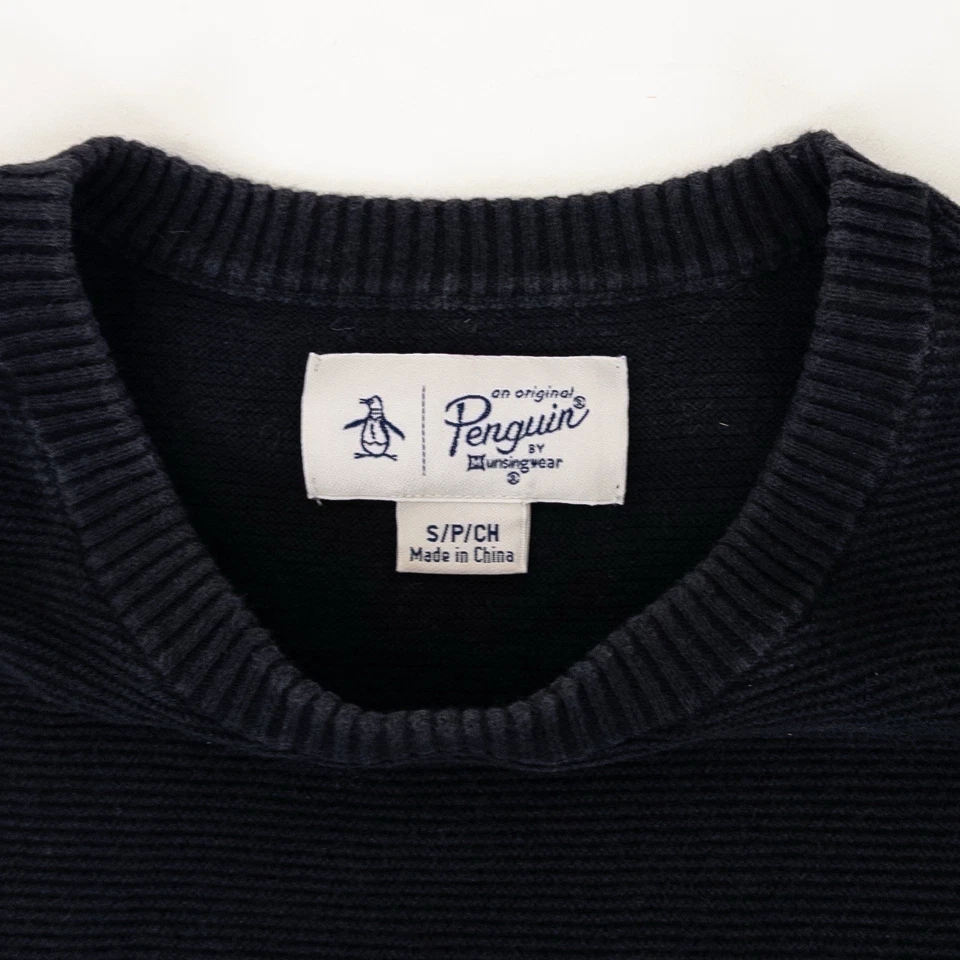 Suéter Penguin By Munsingwear Para Hombre Talla S Pullover Negro Manga Larga Foto 2 de 4