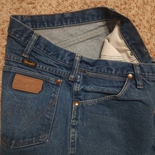 Wrangler Jeans Mens 36x32 Blue 13MWZ Cowboy Cut Straight Leg Made in USA Indigo