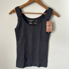 Shapermint Essentials L 10/12 All Day Tank Cami Blank Shapewear Smoothing Black