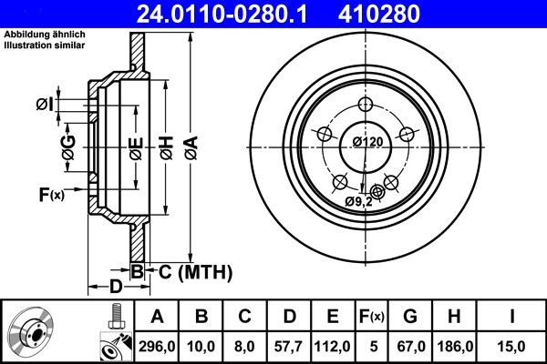 Bremsscheibe Hinterachse FüR MERCEDES-BENZ Viano Vito / Mixto Kasten Bus-image