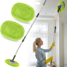 Wall Cleaner, Max 71'' Wall Mop with Long Handle,Ceiling Dust Mop with 15° Labor