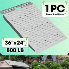 Shed Ramp for Riding Mower & Lawn Equipment Anti-Slip Punch Plate Ramp 800 LB