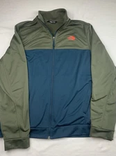 The North Face Jacket Men's Medium Green Navy Zip Apex Lightweight Zip Pockets