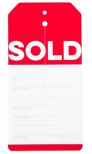 SSWBasics SALE PRICE TAG - Red Modern Sale Slit Tags Case of 1,000 - Red Sale