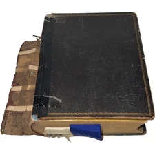 Antique Book Leather Bound Manuscript 1839 Handwritten Family Record