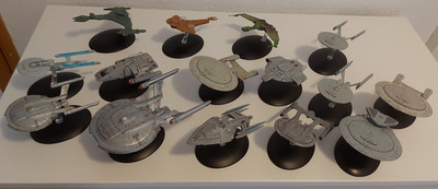 Star Trek Eaglemoss Modelle Sammlung Enterprise Defiant NX-01 Excelsior Klingon