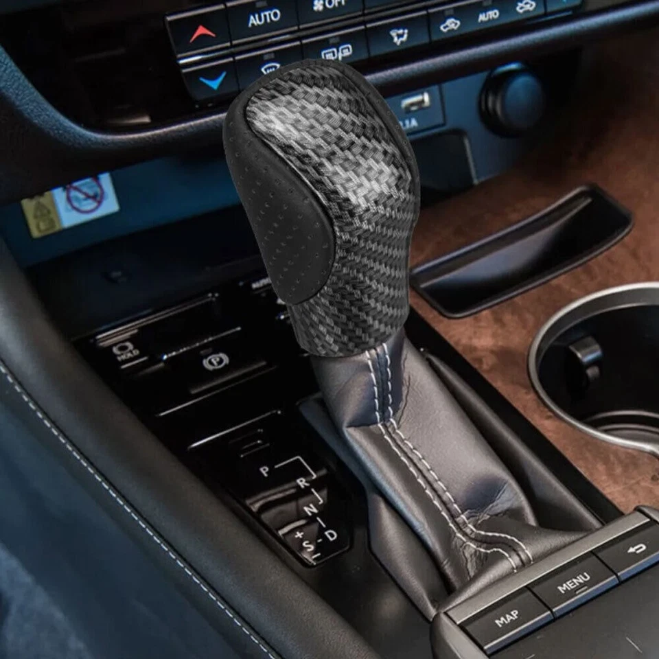 Perilla de cambio de marchas de fibra de carbono roja para Lexus IS250 IS300 IS350 NX200 NX300 Foto 4 de 4