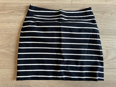 Banana Republic Rock Dunkelblau Weiß Gr. 2 XS