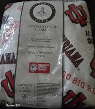 Vintage Indiana Hoosier Blanket 72x90 Full/Twin Brand New Slightly Irregular