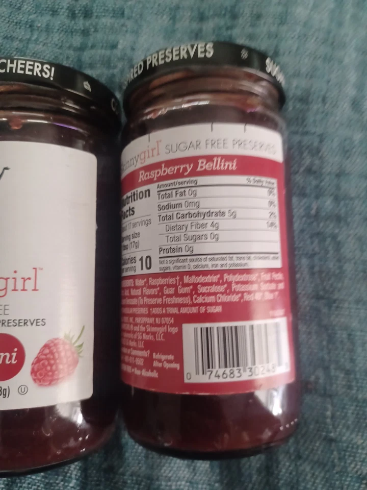 Skinny Gurl Sugar Free Preserves, Raspberry Bellini, 10oz  (Pack of 6). 10/15/25 - Image 2 of 2