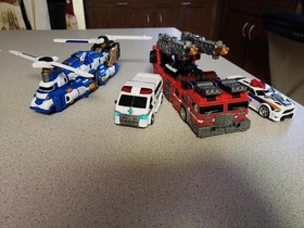 Tobot GD Galaxy Detectives Giant V 12.5" 3IN1 Combiner Robot Figure Fire Engine 