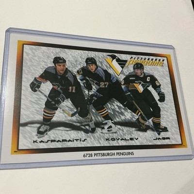 Vintage Pittsburg Penguins Jagr Kovalev Kasparaitis Promo Poster Card 4x6