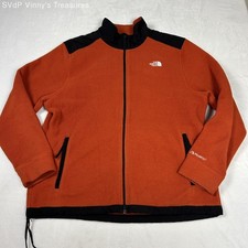 The North Face Men's Denali Fleece Jacket Orange Black Polartec Full Zip Sz XL