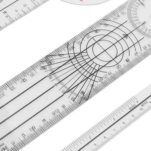 Goniometro Medico 5Pcs Goniometro Trasparente Plastica Joint Goniometro Set Kit - Foto 4 di 12