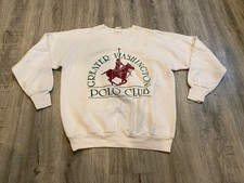 Vintage Greater Washington Polo Club White Crewneck Size Large USA Made