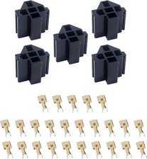 5-Pin 12V 30A/40A Relay Connector with 6.3mm Terminals 5-Pack , Automotive Elec