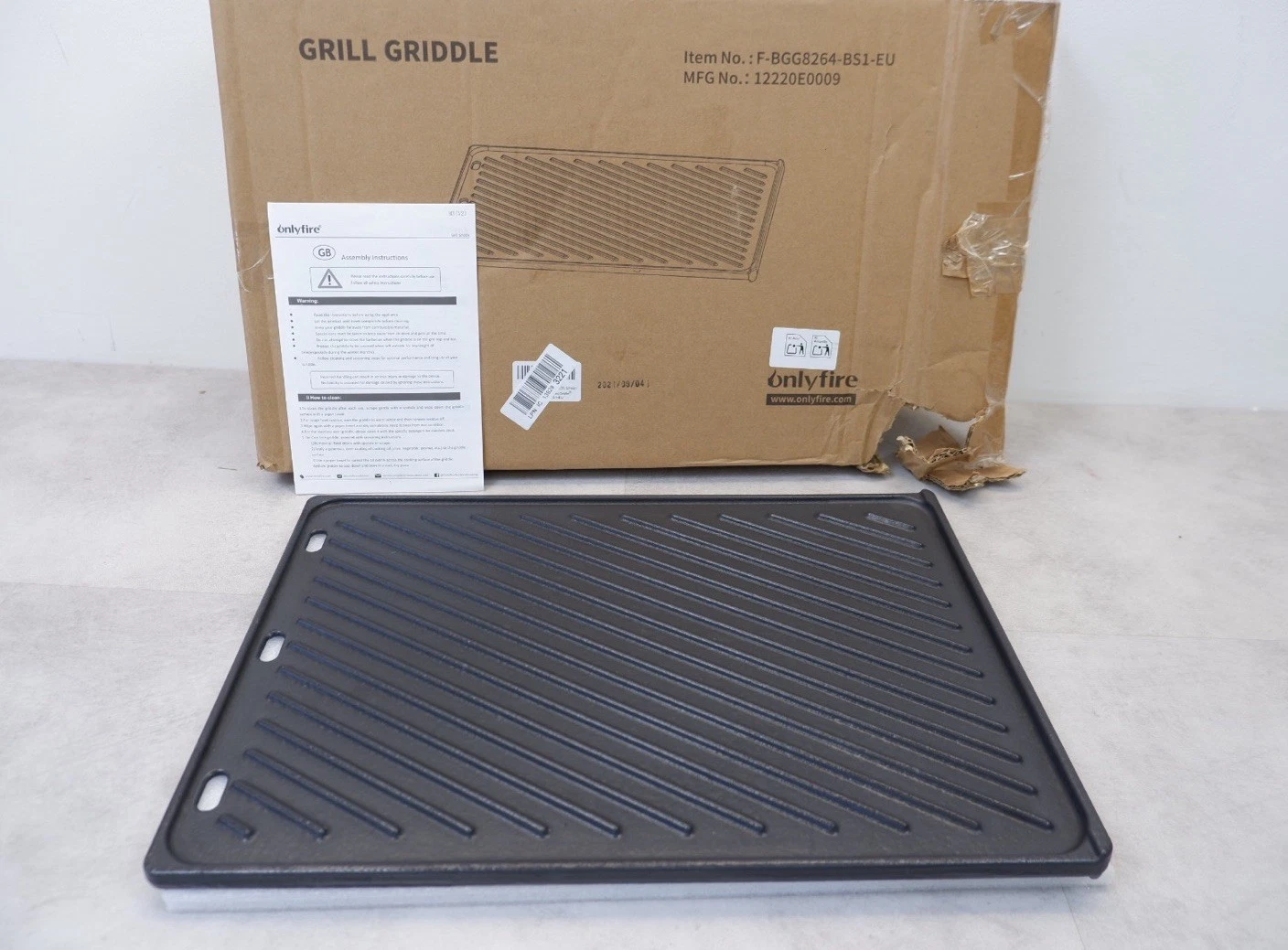 onlyfire Cast-Iron Griddle Plancha, Weber Spirit I & II 300 Series, Spirit 400