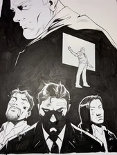 James Bond 007 Original Comic Book Art Goldfinger Full Page Splash Ian Fleming