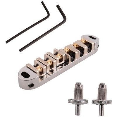 Roller  Bridge mit Pfosten und SchraubenschlüSsel für E-Gitarre Silber C6T68935