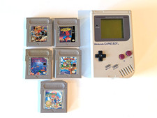 NINTENDO GAME BOY DMG-01 5 GAMES TETRIS WARIO & MARIO LAND SPIDER-MAN ST FIGHTER
