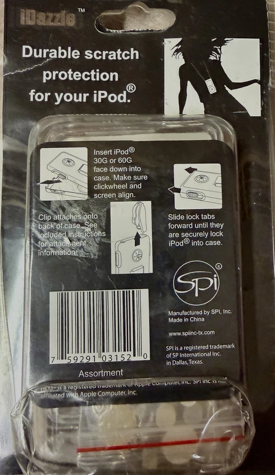 NUEVO Estuche iDazzle Resistente a Arañazos Joya Apple iPod Classic + Clip y Cordón Foto 2 de 2