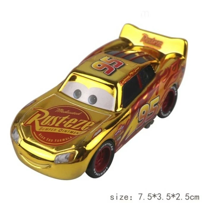 Disney Pixar Cars Toy Flash Car Mc Queen 8 Apple Versions, Gold, Silver