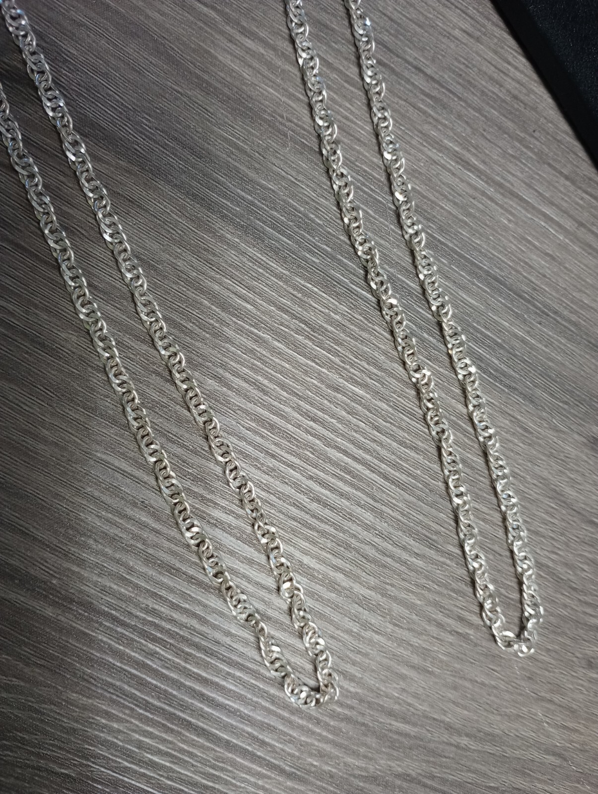 925 Sterling Silver Twisted Chain 48" in 4 mm wide fr… Gem