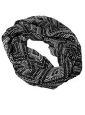 Soft black and grey infinity scarf