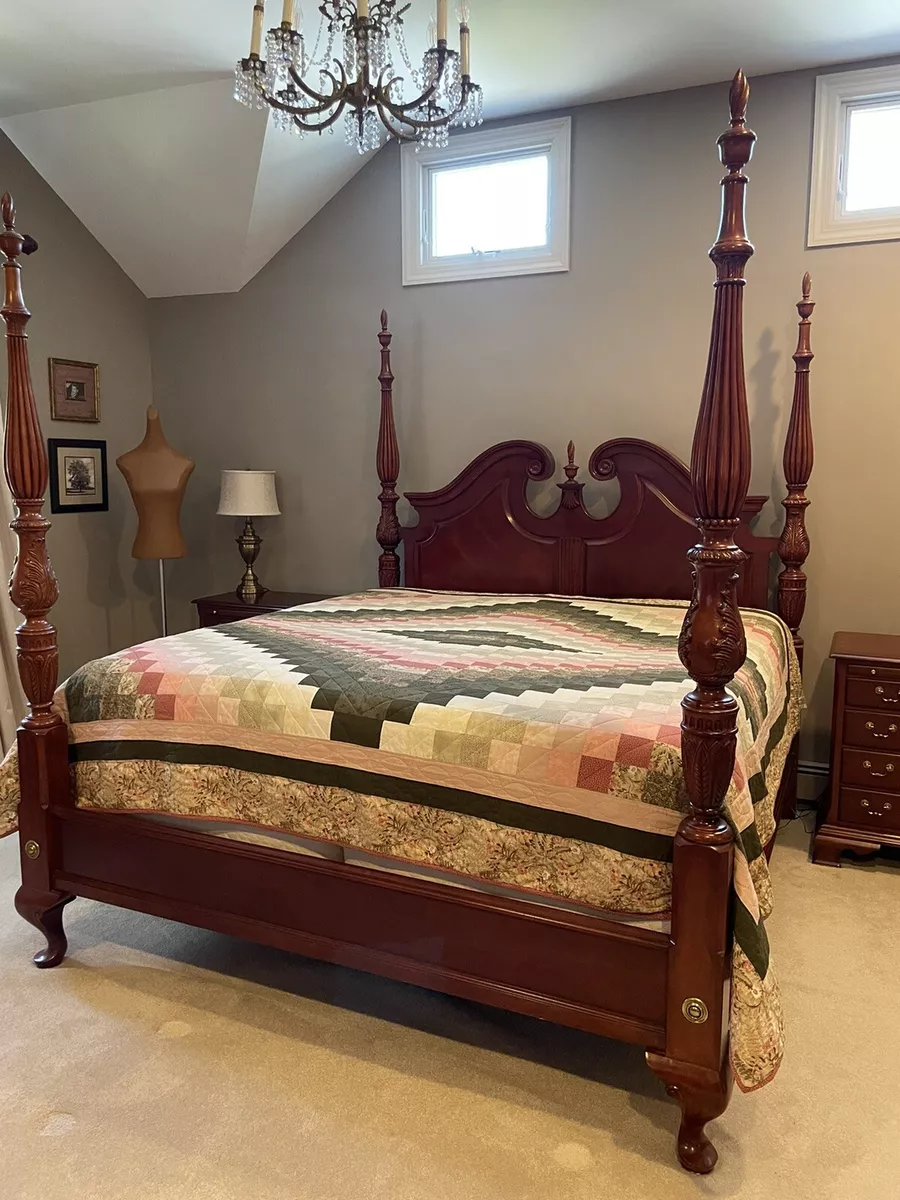 King size sale rice bed cherry
