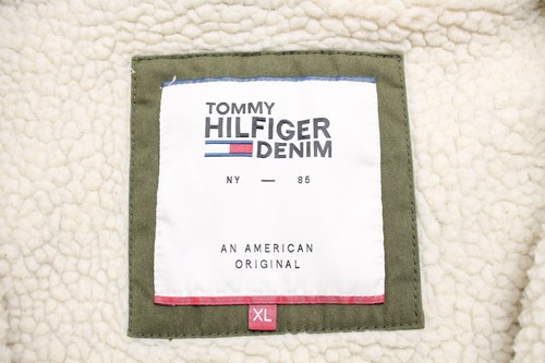 Tommy Hilfiger Denim Giacca Uomo XL Parka Rimovibile Fodera Verde Cachi 2in1 - Foto 22 di 24