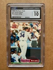 1994 Stadium Club Members Only NOLAN RYAN #34  Just Graded CGC 10 Gem Mint