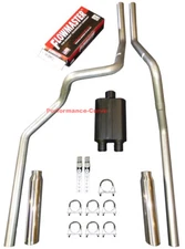 Mandrel Bent Dual Exhaust w/ Flowmaster Muffler Super 44 Fits 06-08 Dodge Ram