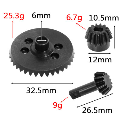 Runup Differenzialgetriebe 37T & 13T Aus Carbon Steel – Für Traxxas Slash, E-MAXX, XO-01 1/10 RC Auto