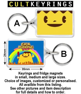 Giga Pudding Schlüsselanhänger / Kühlschrankmagnet - 4chan Meme, Puddi Puddi, Nyan