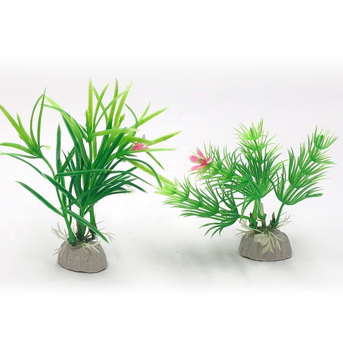 10PCS Artificial Plants Landscape Aquarium Decor Plastic Fish Tank Fake Grass - Picture 9 of 9