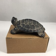 Estatuilla de tortuga Hisabi japonesa de hierro fundido estatua pisapapeles hogar jardín decoración