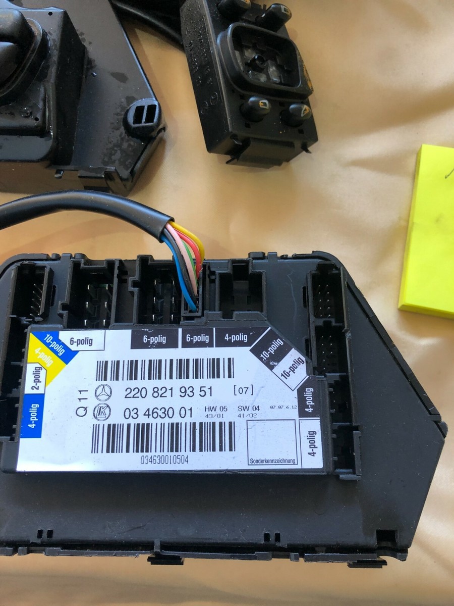 Bouton Commande Siège Avant Gauche Mercedes W220 - Réf 2208219351 - Occasion Allemagne