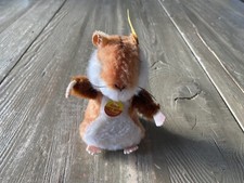 Vintage Steiff Goldy Hamster 2150/12 Button Tag Made in Austria 5" Tall