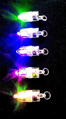 BLINKENDE UNTERWASSER ANGELKÖDER LED LICHTER - 5ER PACK - MEHRFARBIG - Bild 1 von 8