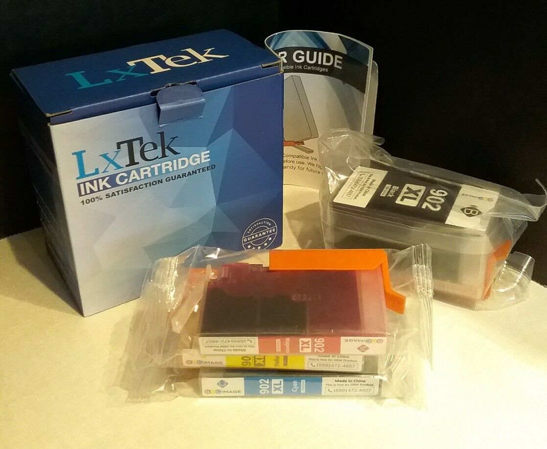 LxTek 902XL Premium Multipack Ink Cartridges Black Yellow Magenta Cyan NIB 