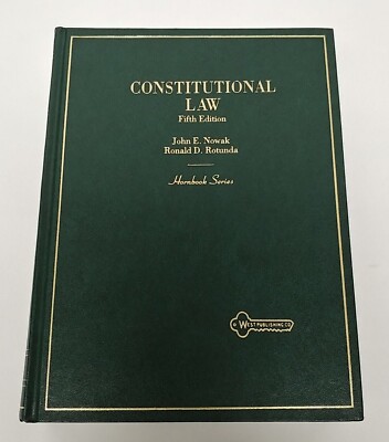 Hornbook On Constitutional Law Von Rotunda & Novak Hardcover ISBN 0314061754