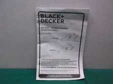 black & decker 20v max lithium sweeper lsw221/lsw321 manual only