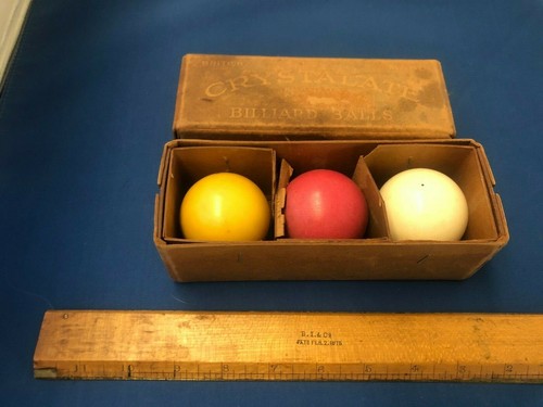 Antik Vintage Kristall Billard Pool Kugel Set - Bild 2 von 4