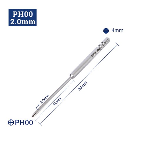 Lengthened 80-200mm Magnetism Screwdriver Bits Cross Of Plums PH00 PH0 PH1 PH2 - Picture 8 of 24