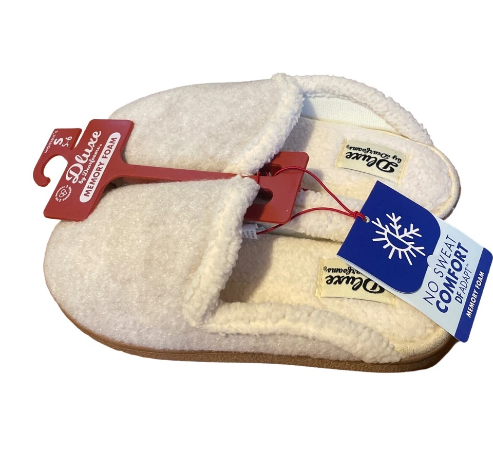 Dearfoams New Purple No Sweat Comfort Memory Foam Woman’s Slippers Size 5-6 S - Image 3 of 4