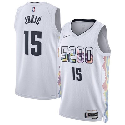 Unisex Nuggets Nikola Jokic #15 White Swingman Player Jersey - City Edition