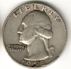 USA - 1958D - Washington ¼ $ - Silver Eagle - #14812RG