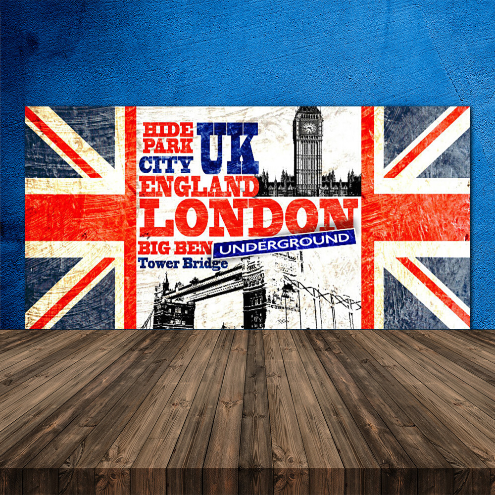 Crédence cuisine verre 120x60cm motif Londres pour loft urbain