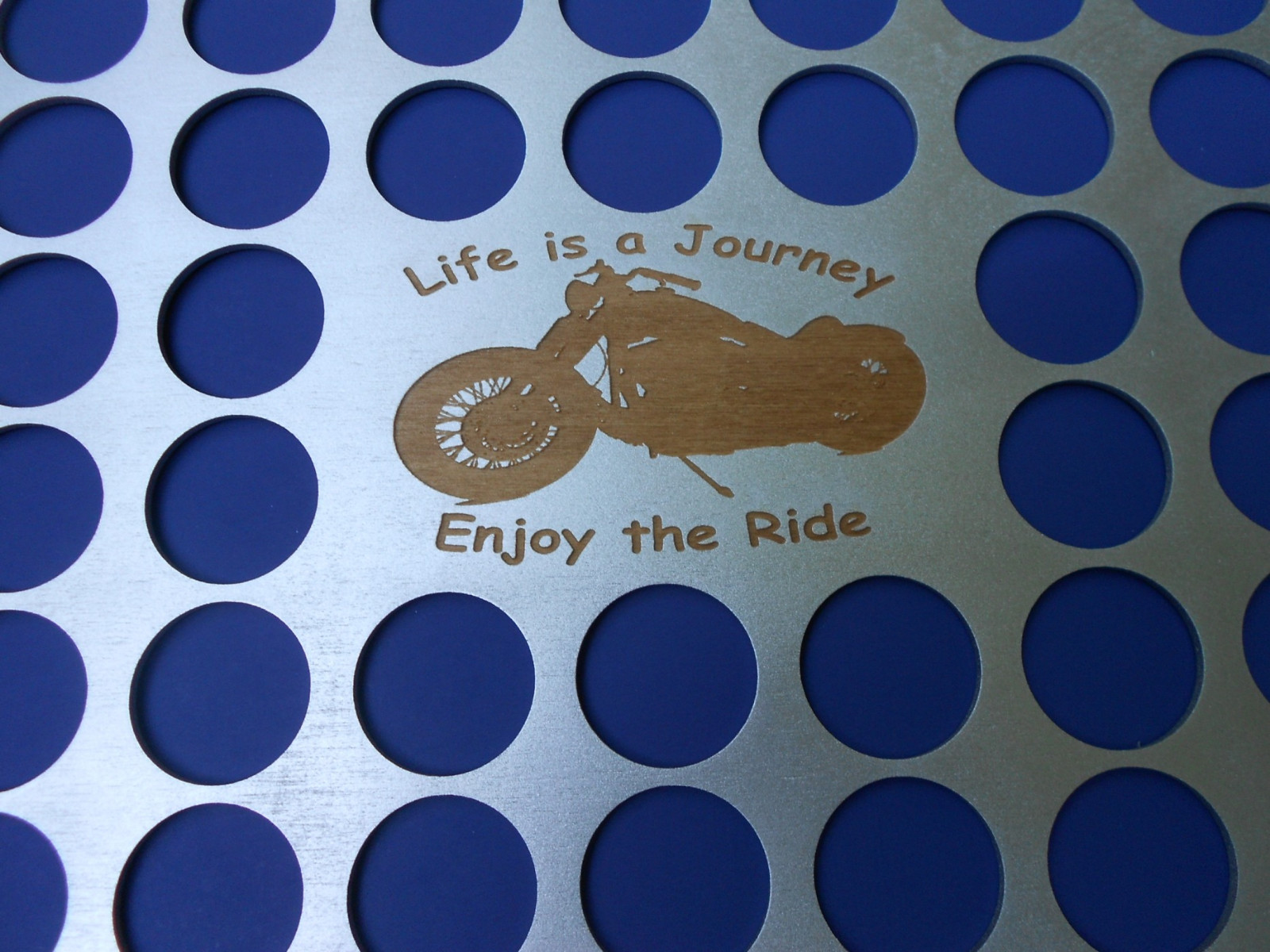 36 Silver Motorcycle Poker Chip Display Frame Insert Fits Harley